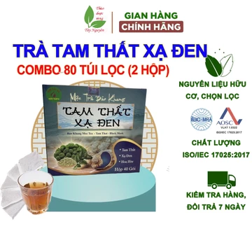 80 gói trà túi lọc tam thất xạ đen Bảo khang, trà xạ đen tam thất, hoa hòe, trà thảo mộc tự nhiên