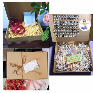 Hộp GIFT Sẵn Giấy-Mút-Đèn-Thiệp-Ruy Băng