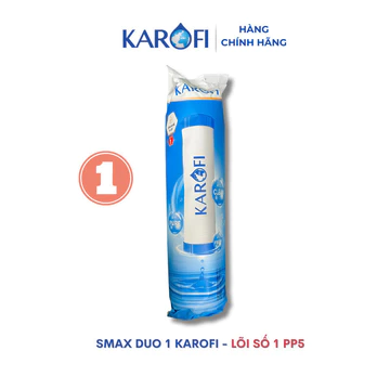 Lõi lọc Smax Duo 1 Vi lọc Karofi (Lõi số 1) lọc thô PP 5 Micron - Hàng chính hãng Check Mã Xác Thực Trên Thân Lõi