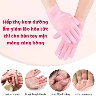 Bao Tay Ủ Kem Silicon Dưỡng Da Tay | Khóa Ẩm Sâu Tăng Hấp Thụ Kem | Giảm Khô Nứt Nẻ, Mềm Mịn Rõ Rệt