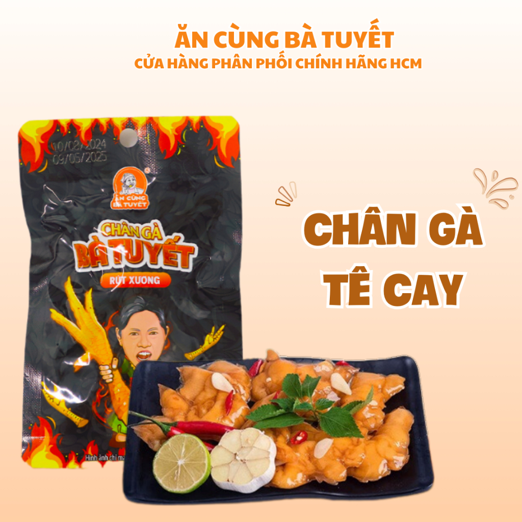 Chân gà TÊ CAY RÚT XƯƠNG Ăn cùng bà Tuyết | Shopee Việt Nam