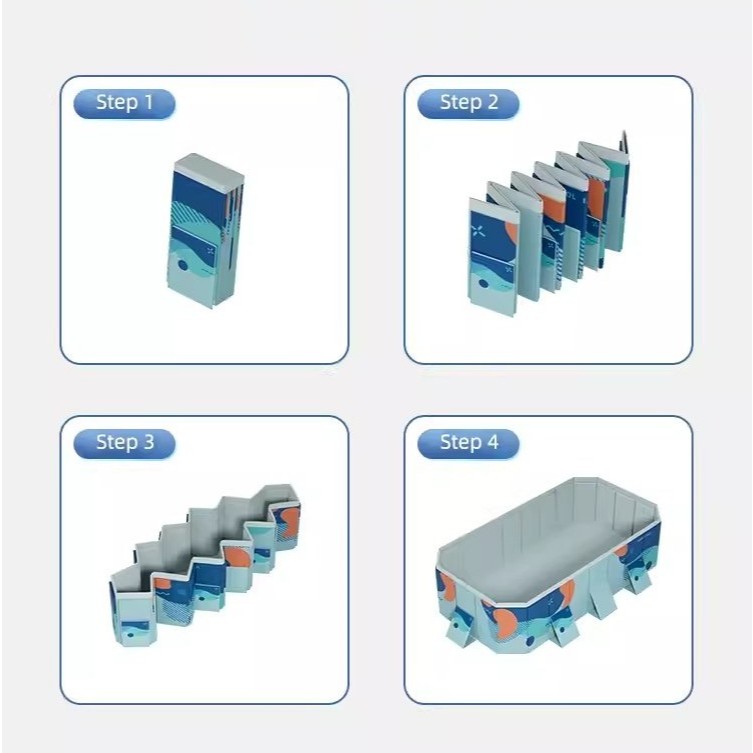 Bể Bơi Cho Bé Tại Nhà Không Cần Bơm Hơi, Bể Bơi Gấp Gọn Tại Nhà Thành Bể Chắc Chắn An Toàn Nhanh Gọn