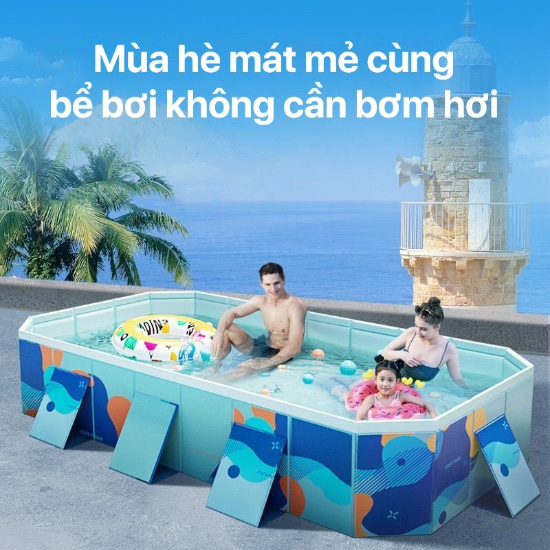 Bể Bơi Cho Bé Tại Nhà Không Cần Bơm Hơi, Bể Bơi Gấp Gọn Tại Nhà Thành Bể Chắc Chắn An Toàn Nhanh Gọn