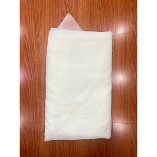 Vải voan trắng loại xuyên sáng đẹp làm hoa khổng lồ và decor trang trí