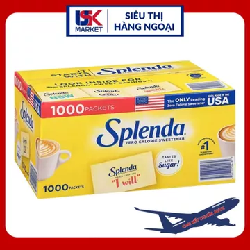 Mẫu Mới - Đường Ăn Kiêng Splenda 1000 Gói- Đường Cho Người Ăn Kiêng, Bệnh Tiểu Đường