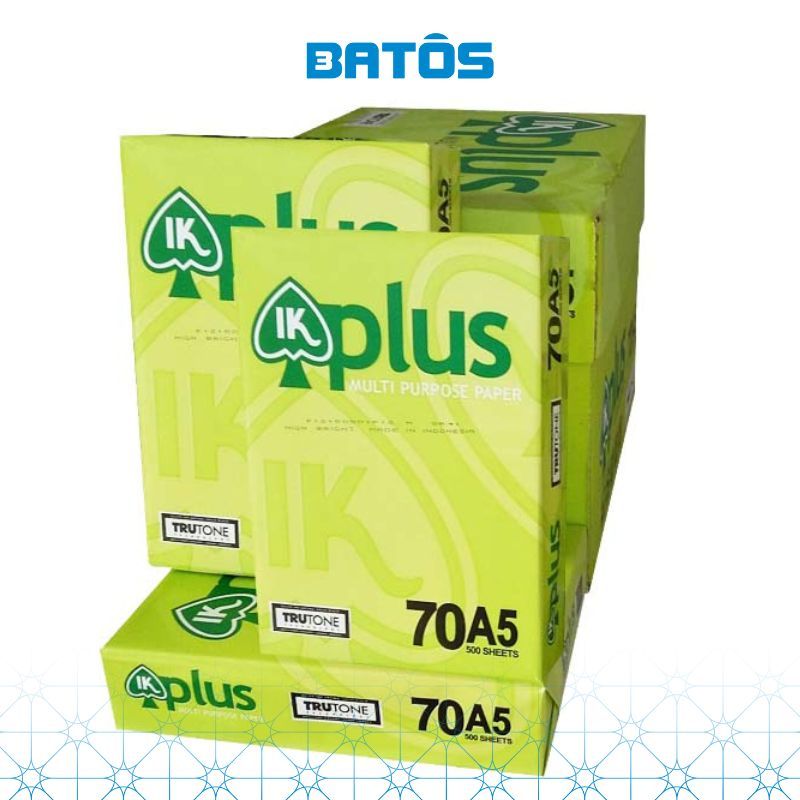 [Có VAT] Thùng Giấy A5 IK Plus 70gsm (10 reams), nhập khẩu từ Indonesia.