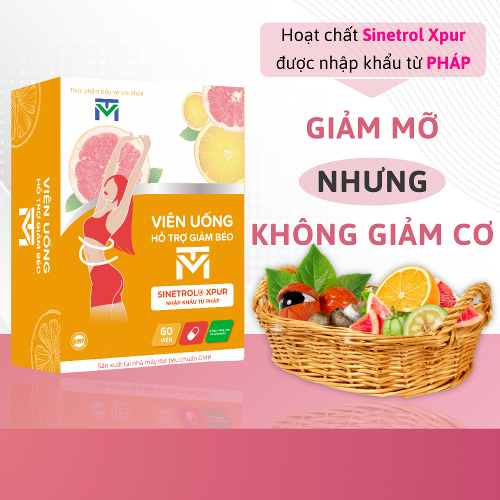 Viên uống hỗ trợ giảm béo VTM, giảm cảm giác thèm ăn, an toàn không tác dụng phụ - lọ 60v