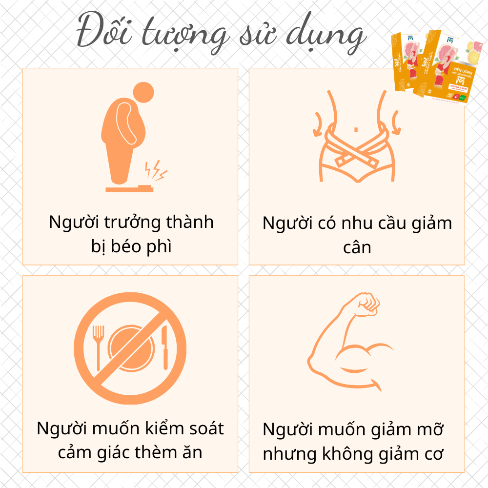 Viên uống hỗ trợ giảm béo VTM, giảm cảm giác thèm ăn, an toàn không tác dụng phụ - lọ 60 viên