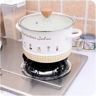 Set 10 miếng giấy bạc tròn lót bếp ga chống bám bẩn, chống tràn dầu mỡ khi nấu,  GIẤY BẠC LÓT BẾP - GIAYBAC458