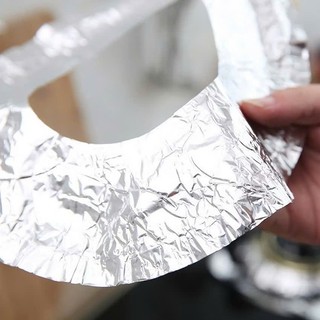 Set 10 miếng giấy bạc tròn lót bếp ga chống bám bẩn, chống tràn dầu mỡ khi nấu,  GIẤY BẠC LÓT BẾP - GIAYBAC458