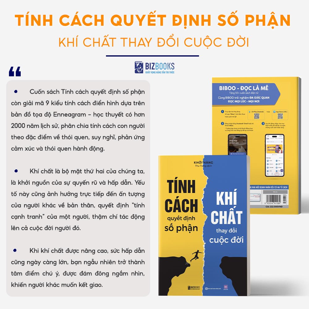 Sách - Tính Cách Quyết Định Số Phận, Khí Chất Thay Đổi Cuộc Đời - Bizbooks