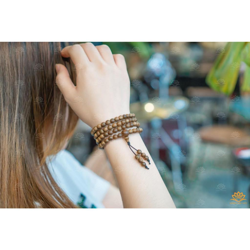 Ảnh Vòng tay trầm hương chuỗi tràng 108 hạt trầm tóc vườn mang bình an may mắn - Xưởng Mộc Việt 3