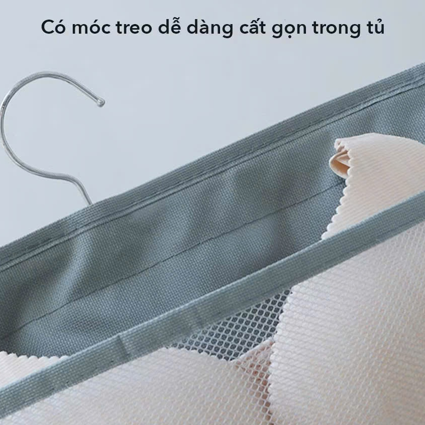 Túi đựng đồ lót có móc treo - túi vải lưới đựng đồ 2 mặt 30 ngăn , TÚI ĐỰNG ĐỒ LÓT