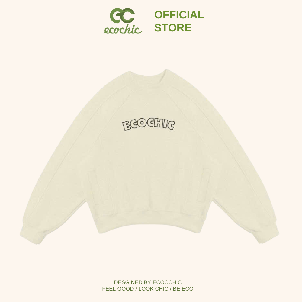 (LINK SALE) Áo Nỉ Sweater ECOCHIC Lót Da Cá Set Bộ Dài Nam Nữ Unisex Dày Cao Cấp Chính Hãng Preminum Cotton B101