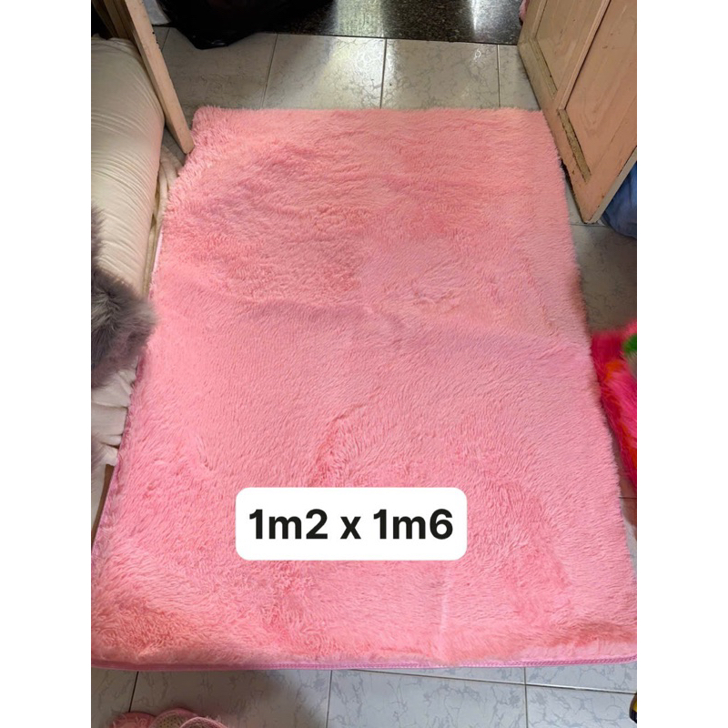 Thảm lông trải chân giường - Thảm lông loang hàng loại 1 - thảm lông decor