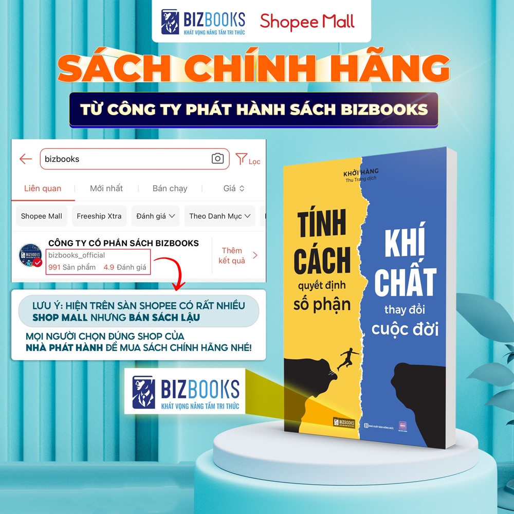 Sách - Tính Cách Quyết Định Số Phận, Khí Chất Thay Đổi Cuộc Đời - Bizbooks