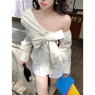 Le rouge | Áo sơ mi Airi lệch vai buộc nơ 🎀