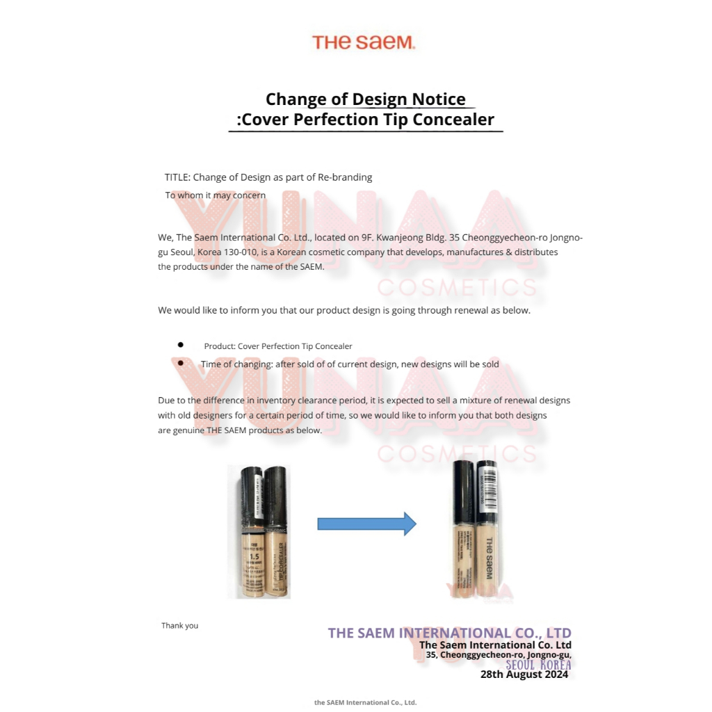 [Y001b] [Hỏa Tốc] Kem Che Khuyết Điểm Quốc Dân The Saem - Chống nắng, Chống nước, Siêu Che Phủ | BigBuy360 - bigbuy360.vn