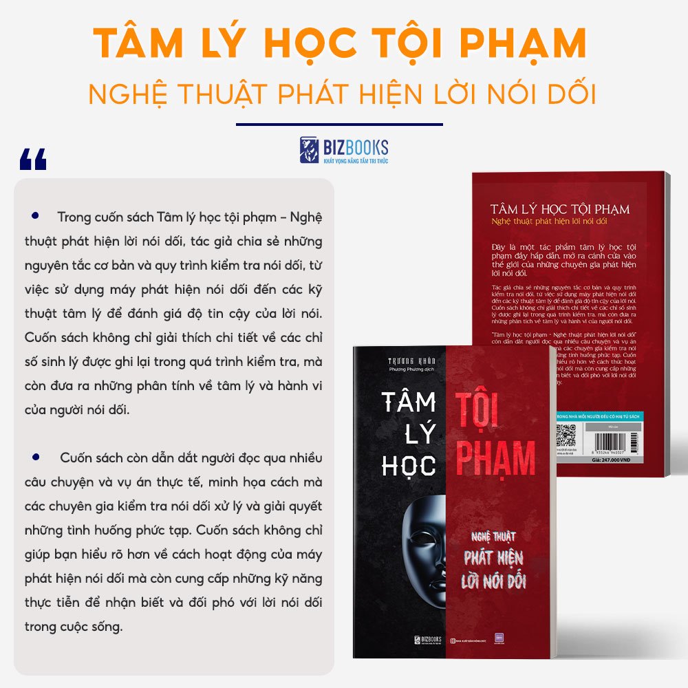 Sách Tâm Lý Học Tội Phạm - Nghệ Thuật Phát Hiện Lời Nói Dối - Bizbooks