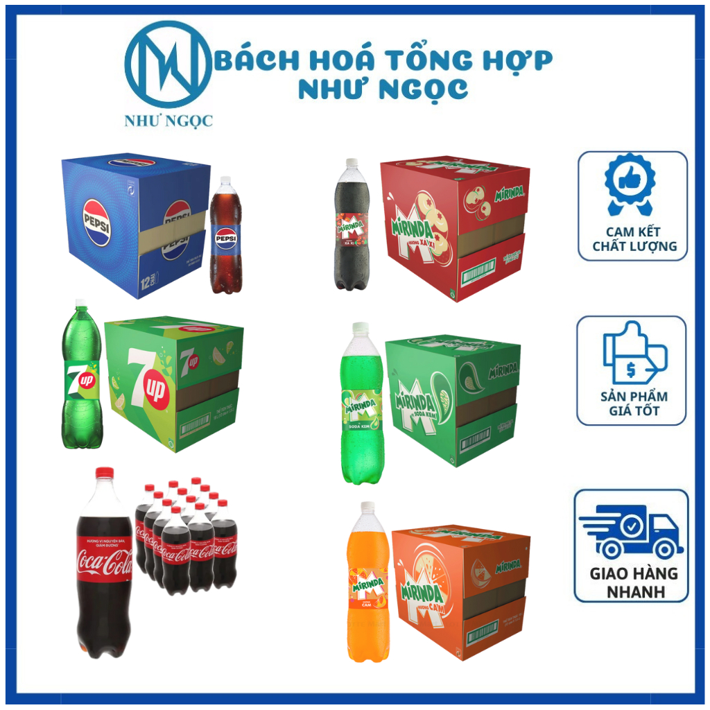 Nước Ngọt Có Gas Coca/Pepsi/7up/Xá xị/S…
