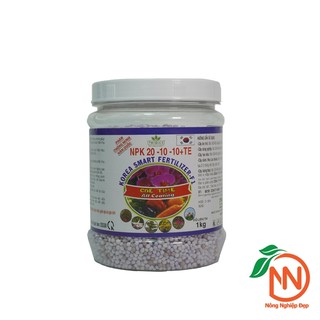 NPK 20-10-10+TE 1kg - Phân Tan Chậm Hàn Quốc Cung cấp Dinh Dưỡng Cho Cây Từ 60-90 Ngày