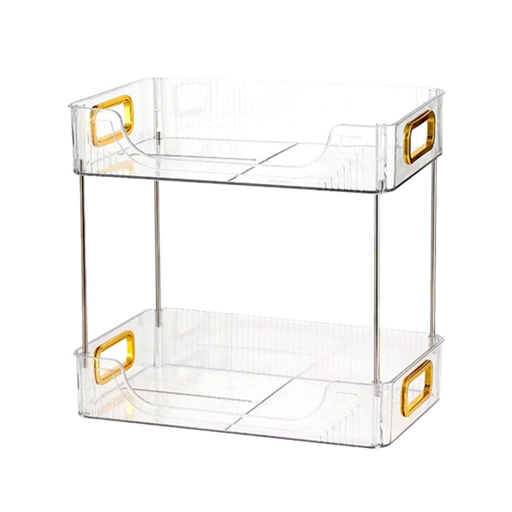 Kệ để đồ chữ nhật trong suốt 2 tâng nhựa việt nhật cao cấp KỆ ĐỂ ĐỒ MIKA 2 TẦNG: KEDEDO17
