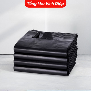 Túi Nilon Đen Đủ Kích Thước 1-20kg - Có Quai Xách, Đóng Hàng Đựng Rác, Chất Liệu Dẻo Dai