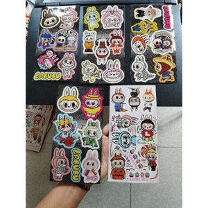 Trọn bộ 5 tờ Labubu Sticker chống nước, trang trí mọi nơi