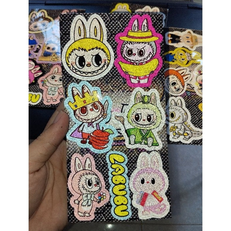 Sticker Labubu. Hình dán La Bu Bu siêu dễ thương. Chống nước