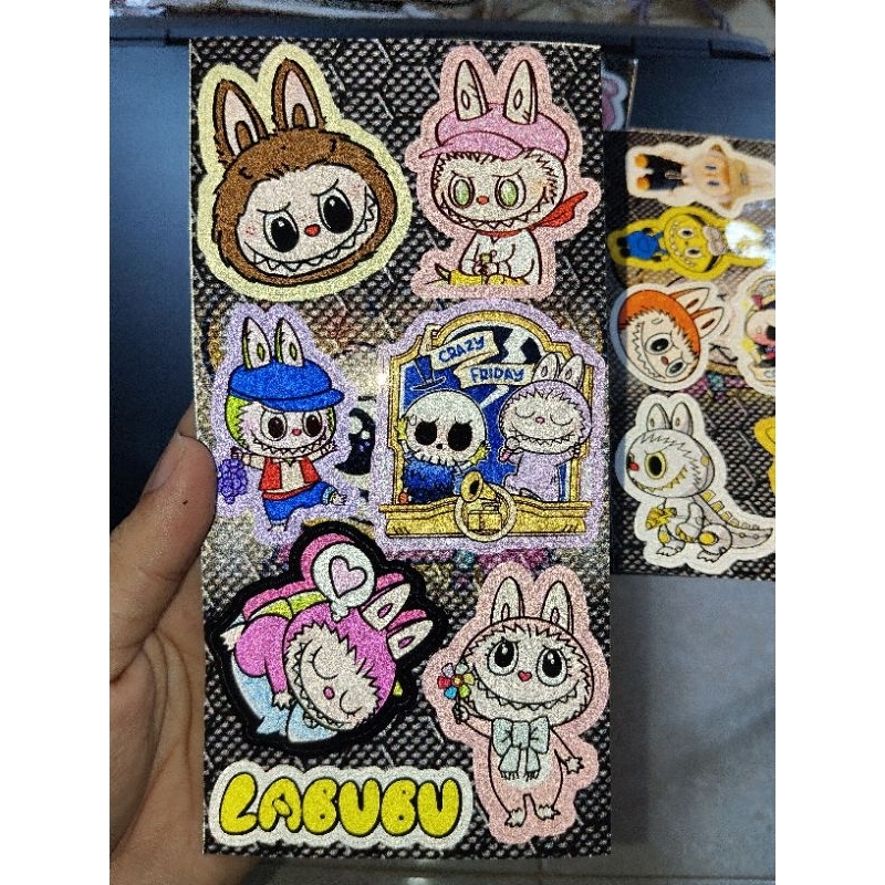 Sticker Labubu. Hình dán La Bu Bu siêu dễ thương. Chống nước