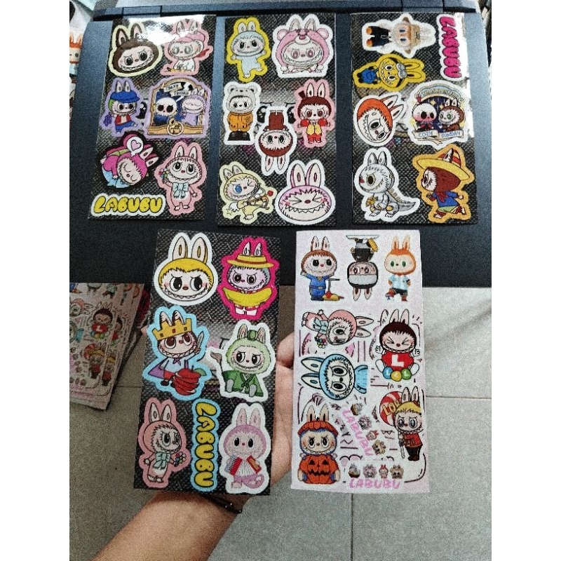 Sticker Labubu. Hình dán La Bu Bu siêu dễ thương. Chống nước