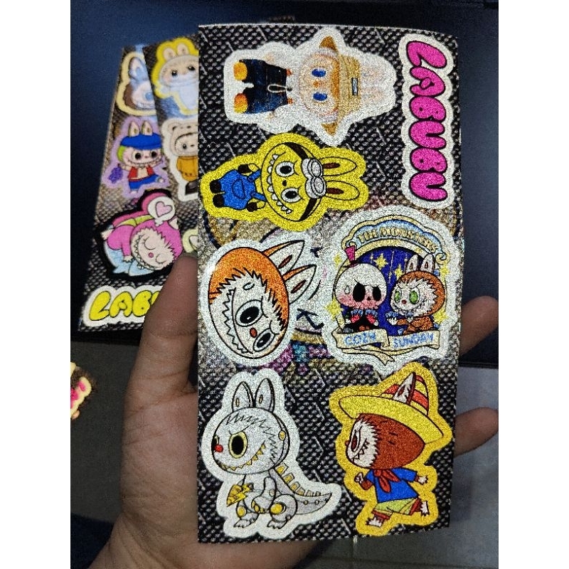 Sticker Labubu. Hình dán La Bu Bu siêu dễ thương. Chống nước