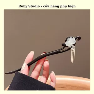 Trâm Cài Tóc Hoa Sen Phong Cách Cổ Xưa - Ảnh thật.