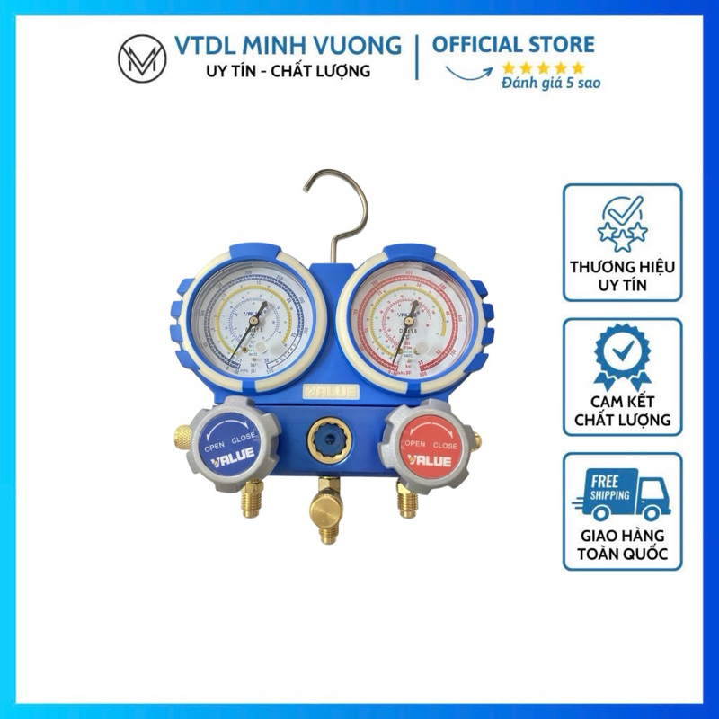 Đồng Hồ Gas Đôi VALUE Model  R410 R22 (Có Dây)
