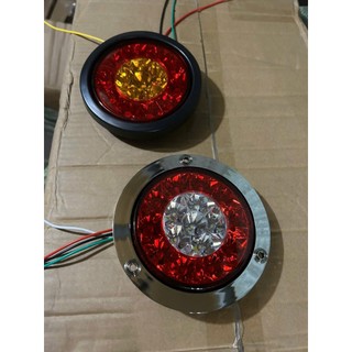 **** Đèn led hậu đơn, đèn hậu tròn 2 màu xe tải điện 12v, 24v