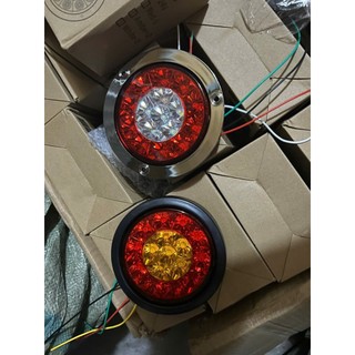**** Đèn led hậu đơn, đèn hậu tròn 2 màu xe tải điện 12v, 24v