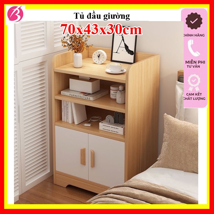 Tủ đầu giường có khóa, táp 1 ngăn, 2 ngăn, gỗ mdf chống thấm nước, nhiều mẫu lựa chọn