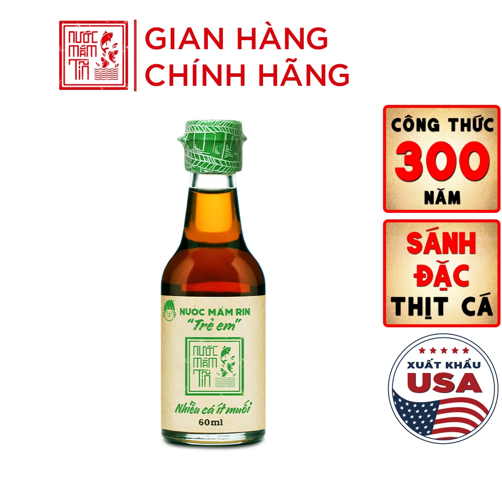 Ảnh Nước mắm tĩn trẻ em cho bé ăn dặm độ đạm 42N 60ML/chai nhiều cá ít muối kích thích vị giác 1