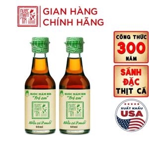 Combo 2 Chai 42N 60ML Nước Mắm Tĩn Cho Bé Ăn Dặm Độ Đạm Nhiều Cá Ít Muối Tốt Cho Bé