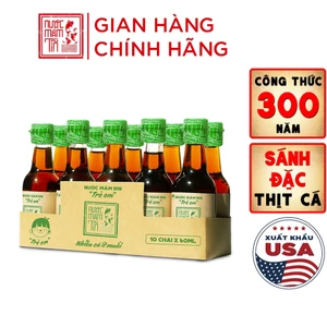 LỐC 10 Chai 42N 60ml Nước mắm Tĩn Cho Bé Ăn Dặm độ đạm 42N chai thủy tinh nhiều cá ít muối