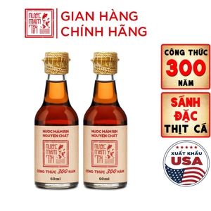 Combo 2 Chai 40N 60ML Nước Mắm Tĩn cá cơm than Nhãn Đỏ Mini 40N Rin Nguyên Chất Truyền Thống