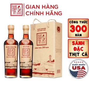 Nước Mắm Tĩn Nhãn Đỏ Độ Đạm 40N Chai Thủy Tinh 500ml Rin Nguyên Chất Truyền Thống Sạch Không Chất Bảo Quản