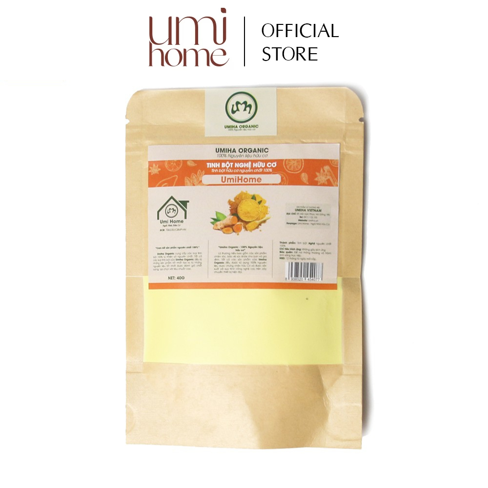 Ảnh Tinh bột Nghệ hữu cơ UMIHOME nguyên chất | Turmeric powder 100% Organic 40G 3