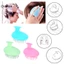 LƯỢC MASSAGE SILICON, Lược Gội Đầu Cầm Tay Hình Tròn Bằng Silicon Mềm Mát Xa Da Đầu: LUOCMASSAGE371