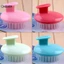 LƯỢC MASSAGE SILICON, Lược Gội Đầu Cầm Tay Hình Tròn Bằng Silicon Mềm Mát Xa Da Đầu: LUOCMASSAGE371