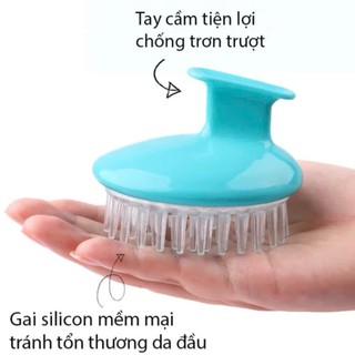[COMBO 10]Lược gội đầu silicon, massage đầu thư giãn, làm sạch da đầu hiệu quả,  LƯỢC MASSAGE - LUOCGOIDAU724