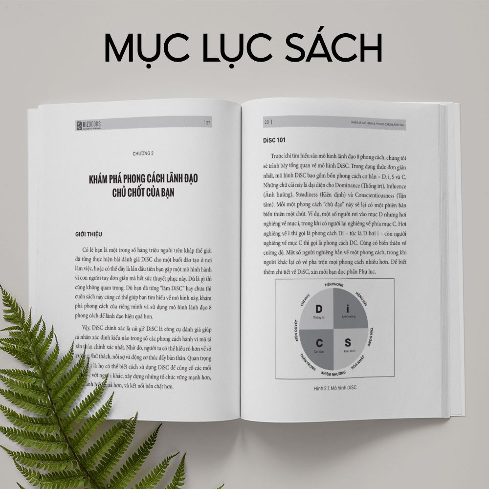 Sách Giải Mã Hành Vi Disc: Bạn Thuộc Kiểu Lãnh Đạo Nào Trong 8 Nhóm Hành Vi - Kinh Tế Kinh Doanh Bizbooks
