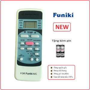 Điều khiển điều hòa funiki, Remote máy lạnh funiki dòng 2 chiều mặt xanh đen hàng tốt