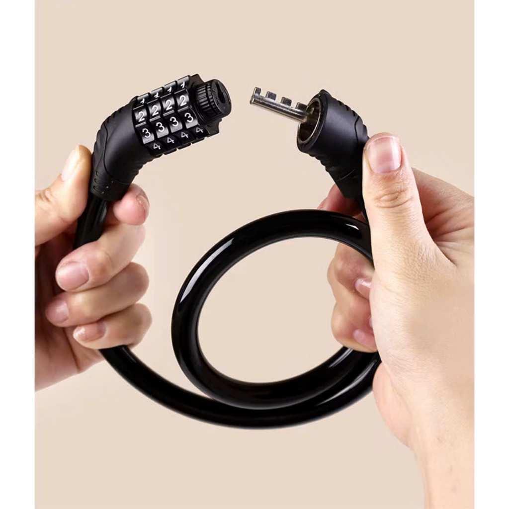 KHÓA XE ĐẠP , XE MÁY SỐ CHỐNG TRỘM,  Khoá xe đạp, phụ kiện xe đạp khóa dây chống trộm loại xịn MK 4 số cao cấp khóa xe