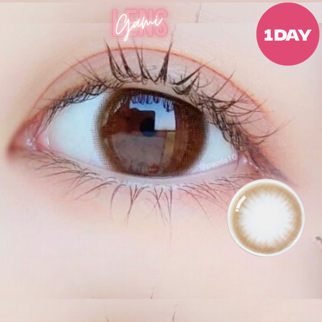 Lens cận 1 ngày  TINT BROWN 24H sử dụng Nhật Bản gamilens